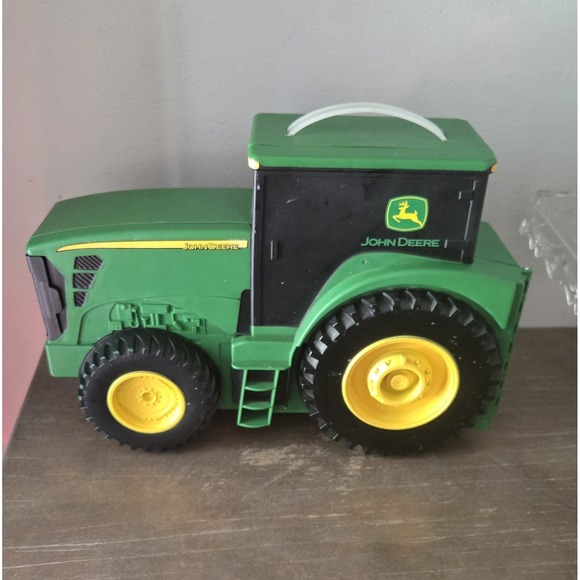 John Deere Tractor Storage Case Carrying Case Toy Box Green Farm